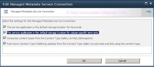 Set the MMS connection for Term Store