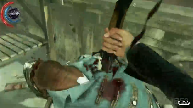 Dishonored 2 dead guard stabbed blade knife Bethesda E3