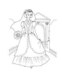 Princess and Prince Wedding Coloring Sheet