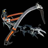 ice axe and crampon