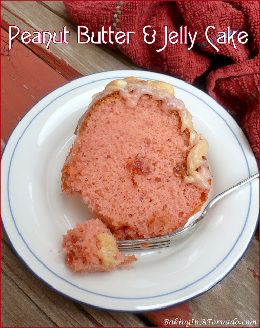 Peanut Butter & Jelly Cake | recipe developed by Karen of www.BakingInATornado.com