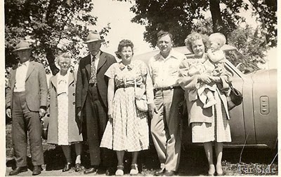 Far Left Sam Y , Hilda, Ike in the Dark suit the rest are unknown visitors