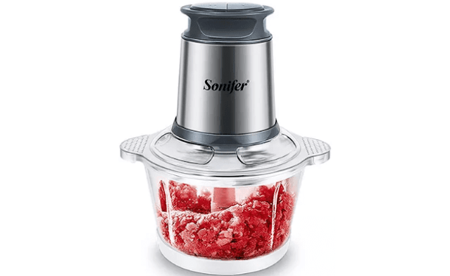 Sonifer Store Meat Grinder, Food Chopper 1.8L Stainless Steel Food Processor