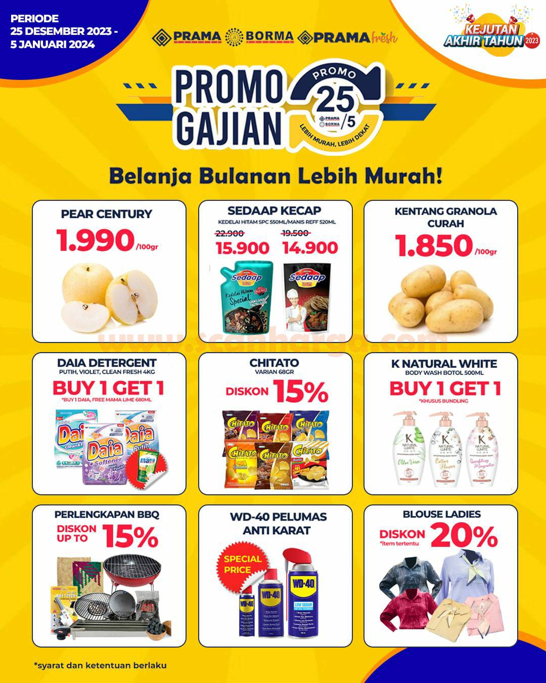 PROMO PRAMA BORMA GAJIAN | 25 Des 2023 – 05 Jan 2024