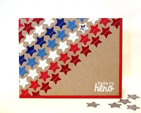 Sunny Studio Stamps: Stars & Stripes You're My Hero Memorial Day Card by Mendi Yoshikawa