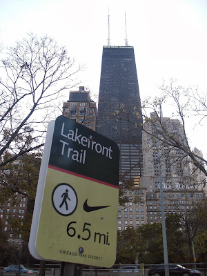 Chicago Lakefront Trail mile marker