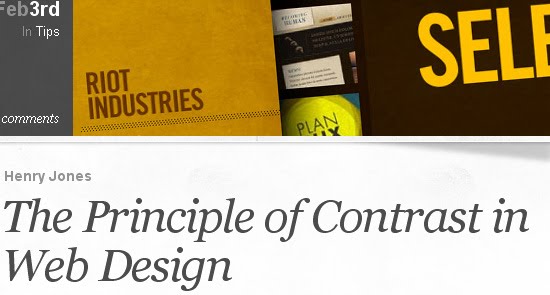 Principle of Contrast in Web Design