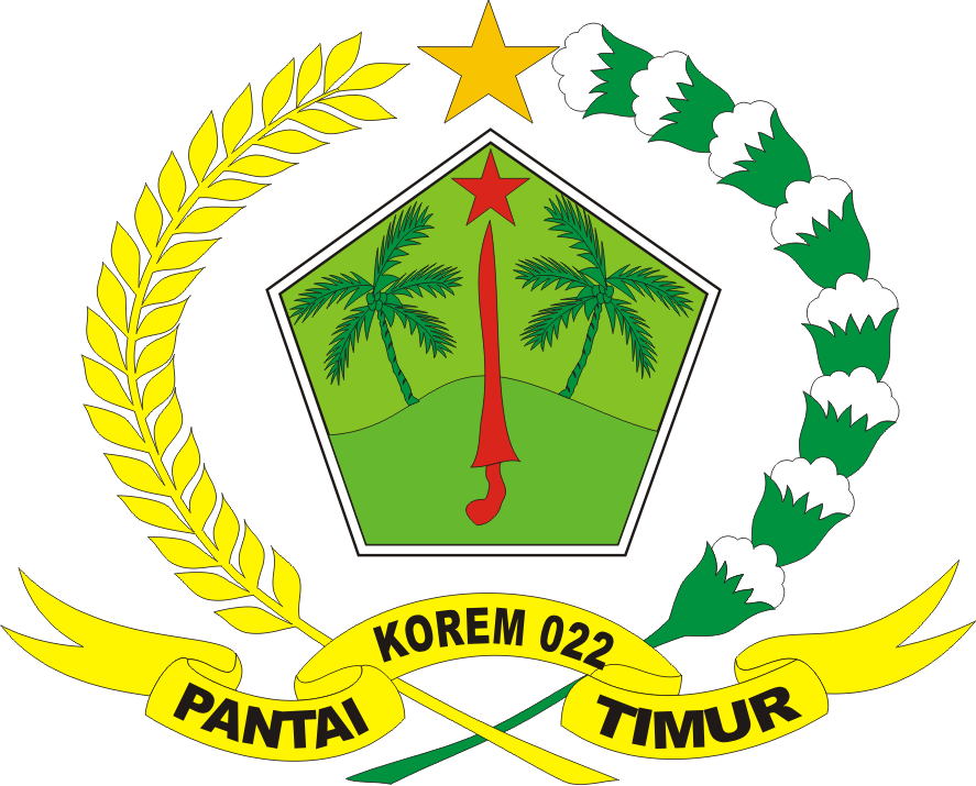 Logo Komando Resort Militer Korem 022 Pantai Timur 