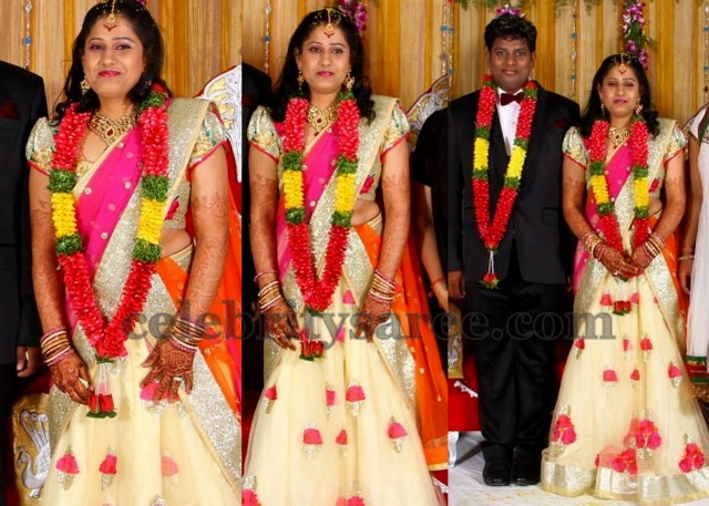 Bride in Reception Saree