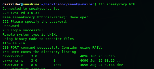 connecting to ftp to enumerate it