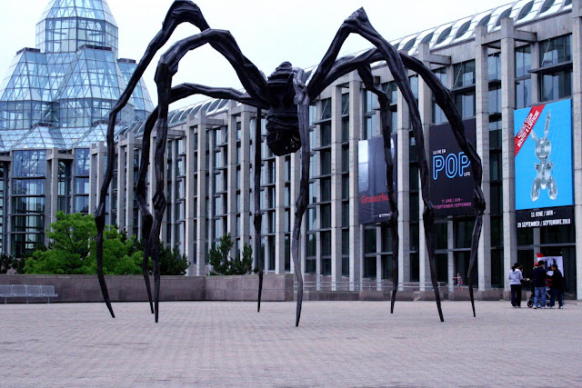 Maman looms over The National Gallery of Canada, Ottawa