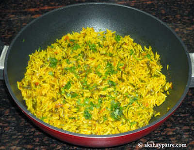 palak pulao is ready to serve now.