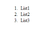 ordered list