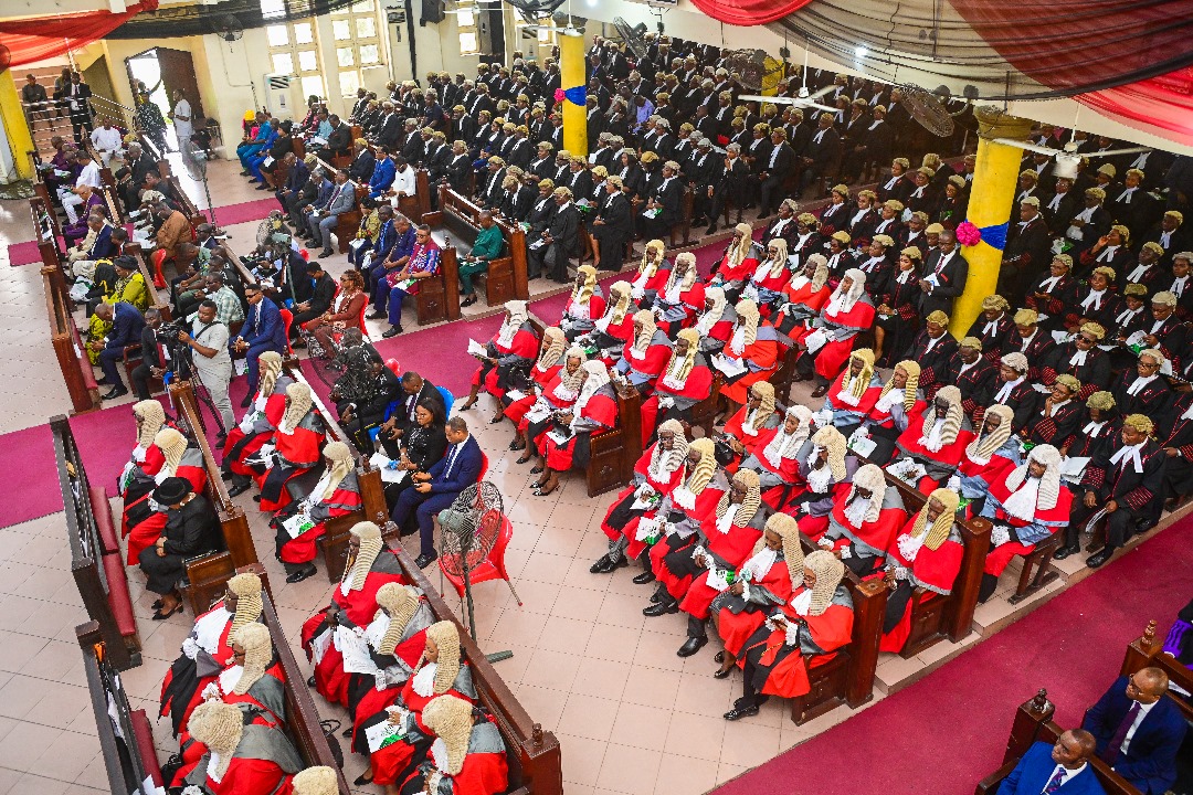 Governor of Rivers State, Siminalayi Fubara at the re-dedication service for the commencement of the 2024/2025 legal year at St. Paul's Cathedral, Diobu