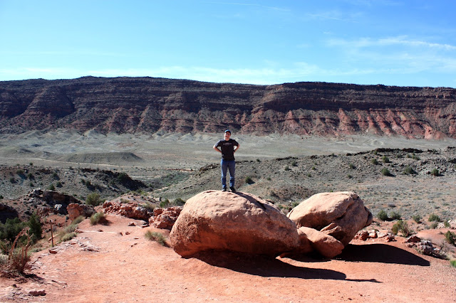 Ben on a rock at the top of the second overlook trail.