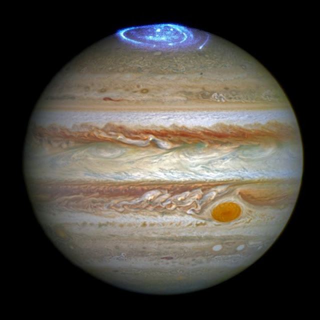 Jupiter, the largest planet in the Solar System, is best known for its colourful storms