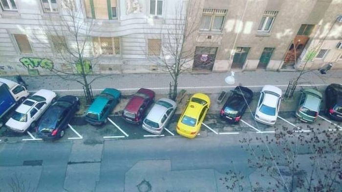 Chaos Parkplatz von Parkplatzdieben und schlechten Einparkern%20(2) Alltag Alltag