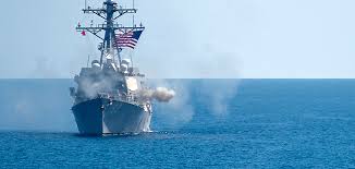 U.S.A. warships in the South China Sea to compete with China .