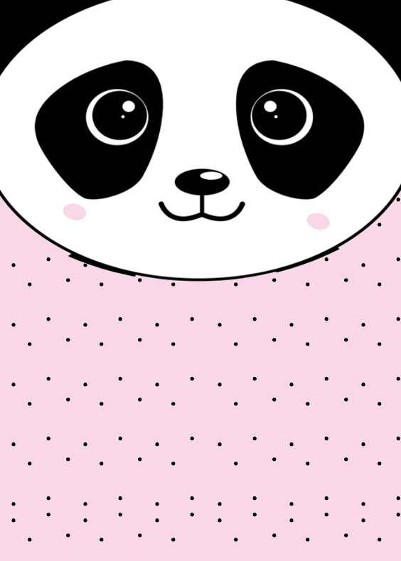 Convite Panda rosa 