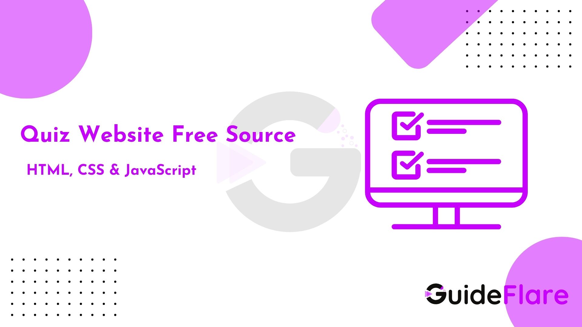 HTML Quiz Website Using HTML, CSS & JavaScript (Free Source Code ...
