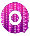 Abecedario Animado con Corazones Fucsia.
