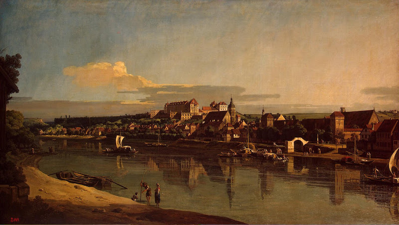 View of Pirna from Posta by Bernardo Bellotto - Architecture, Cityscape, Landscape Paintings from Hermitage Museum