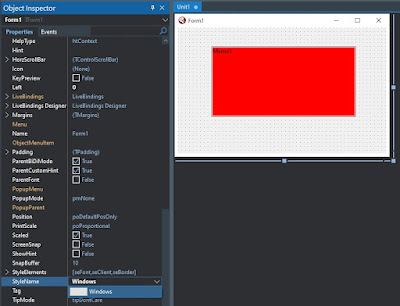 Memo в дизайнере VCL-форм с StyleName=Windows