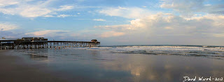 panorama cocoa beach, sunset, florida