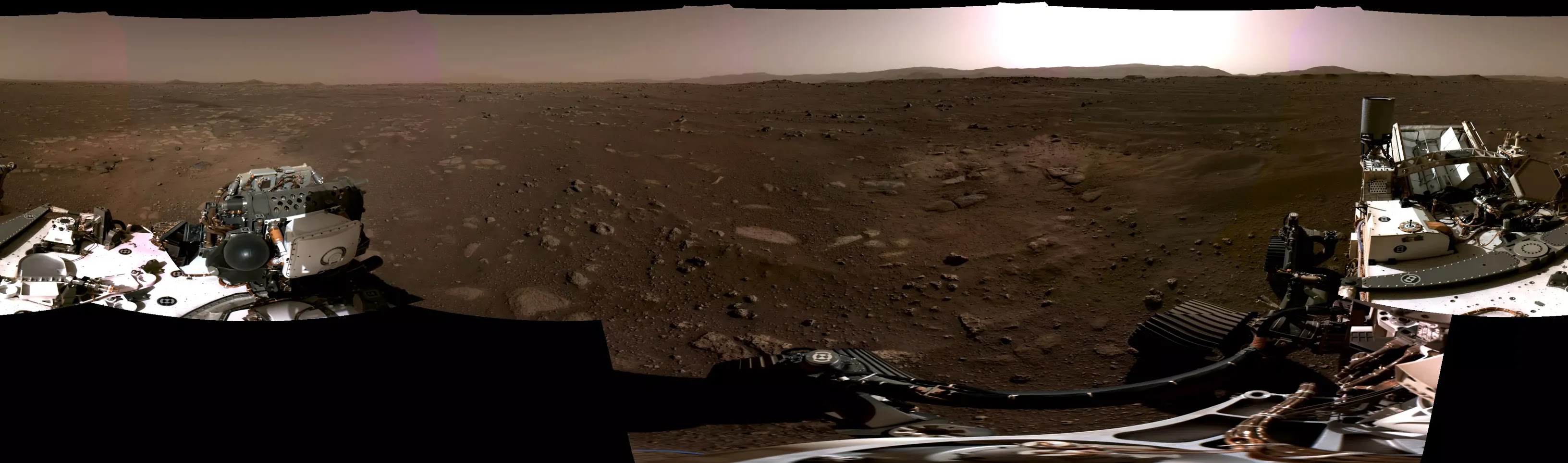 NASA Releases First Panoramic Images Of Mars From The Perseverance Rover