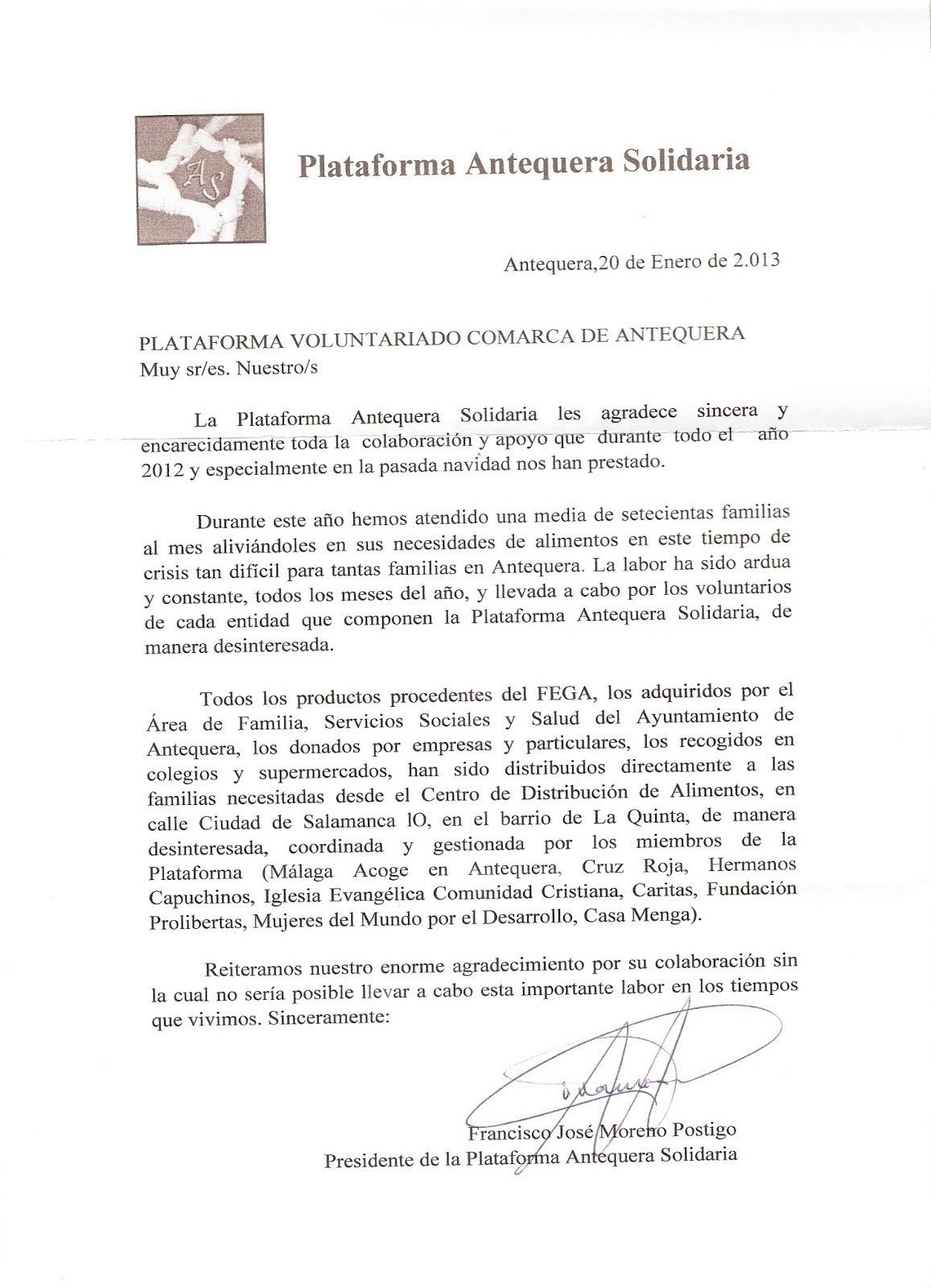 Plataforma del Voluntariado Comarca Antequera: abril 2013