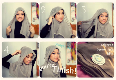 Tutorial Cara Memakai Jilbab Cantik Simpel Terbaru 2014