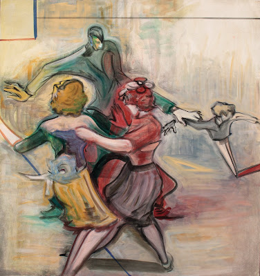 Danza (2010, temple sobre tela, 160 × 180 cm, serie Inmaterial)