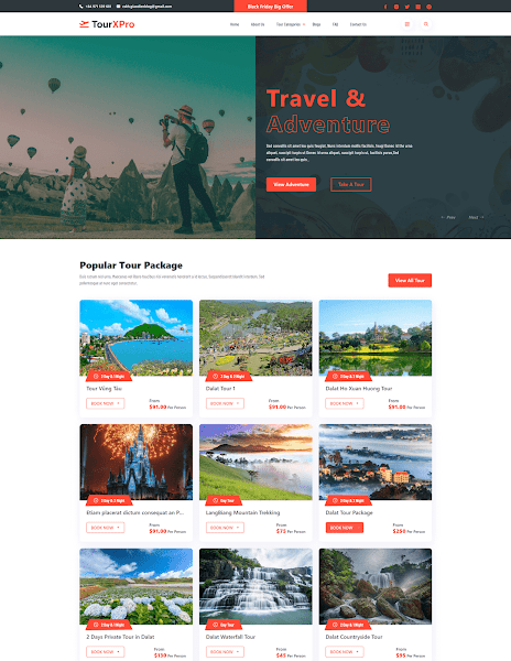 Theme Blogspot bán tour du lịch