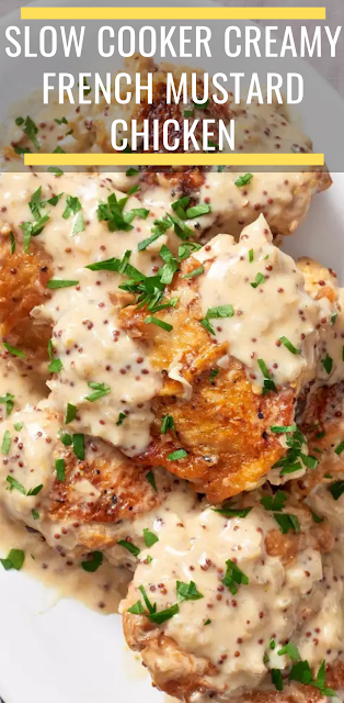 Slow Cooker Creamy French Mustard Chicken