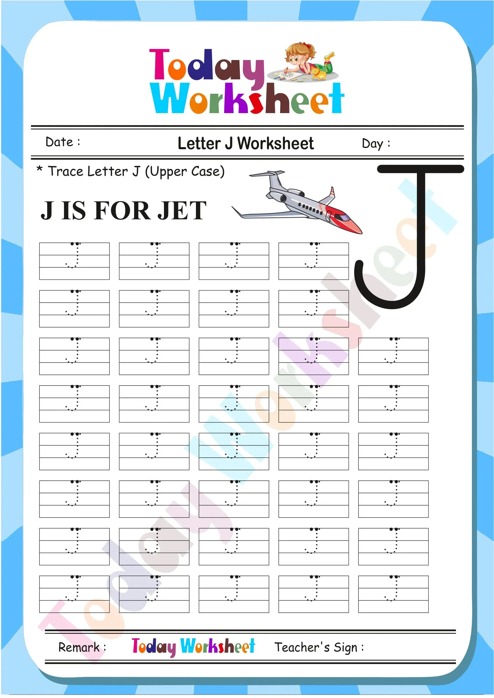 Letter J Worksheets