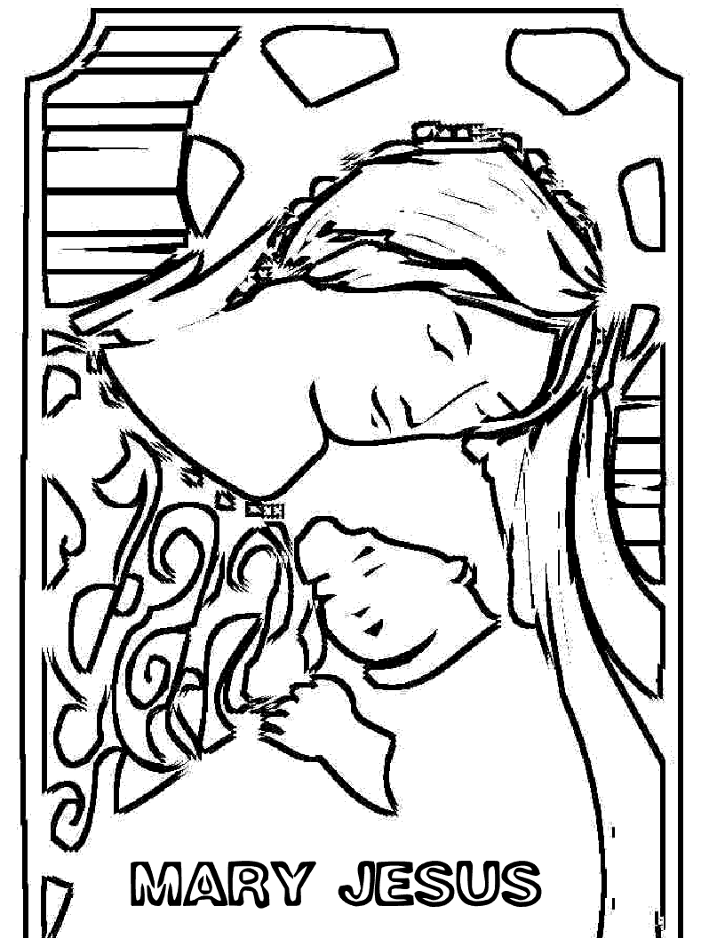 christmascoloringpages Mother Mary Christmas Coloring Pages