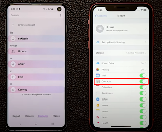 how to transfer contacts from android to iphone