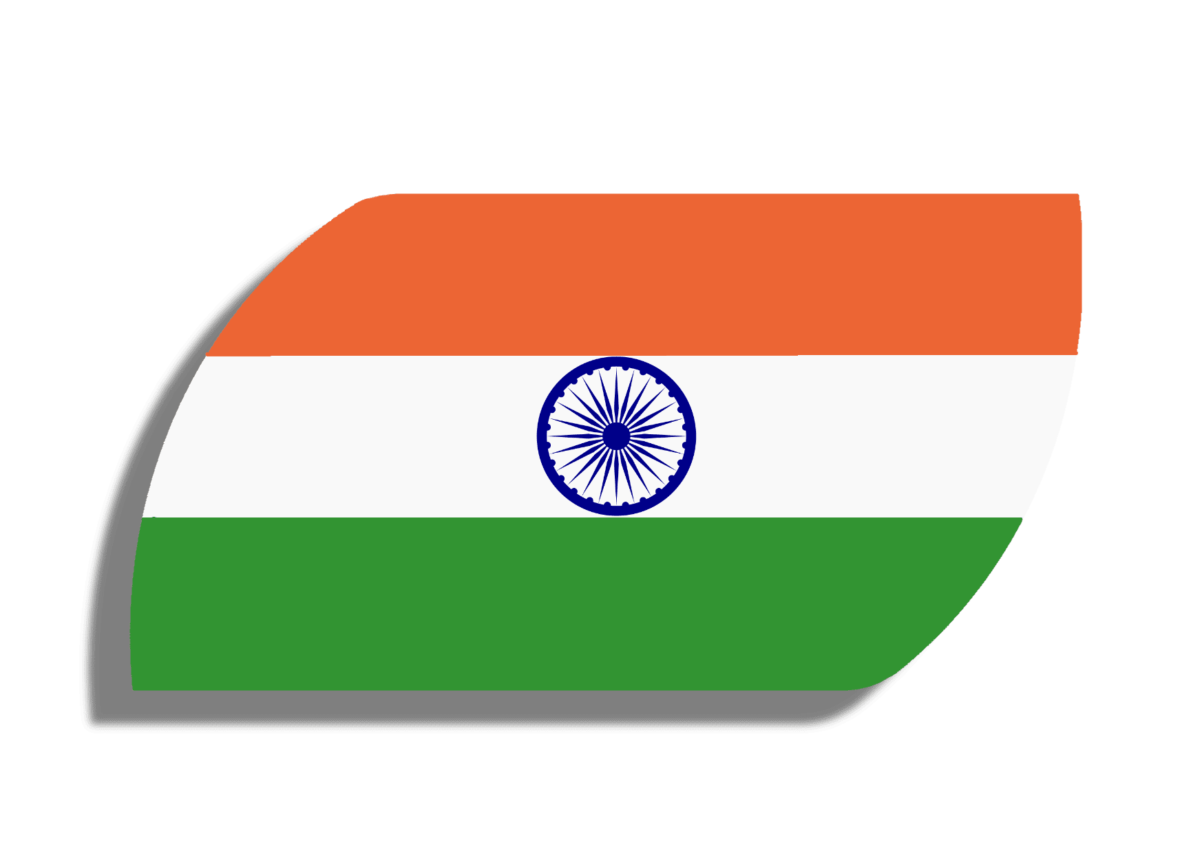 India curved flag