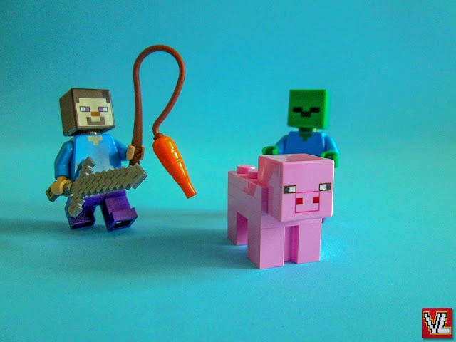 Set LEGO Minecraft Magazine Gift 662101 Steve, Zombie and Pig (Steve, Zombie e porco)