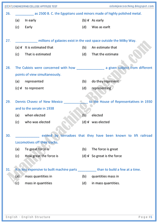 ecat-english-english-structure-mcqs-for-engineering-college-entry-test