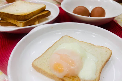 resepi roti bakar telur goyang
