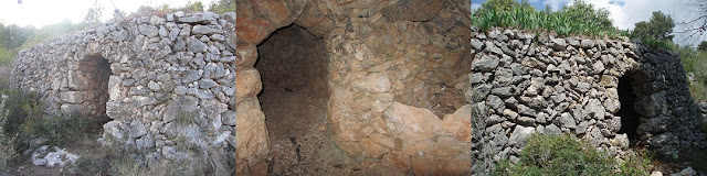 CAL ROTLLAT - FONDO DEL TOTARREU - COLL DELS CARRERS - PUIG DE VILAFRANCA - MASIA DE LA COSTA, Coll dels Carrers i Barraca de Pedra Seca del Miliu del Misericordi