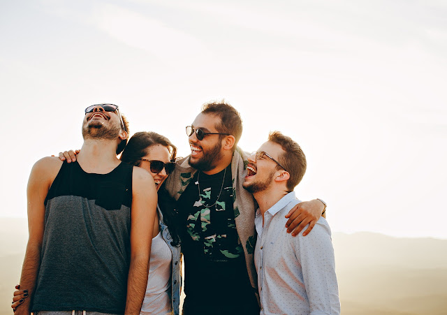 Group of friends laughing