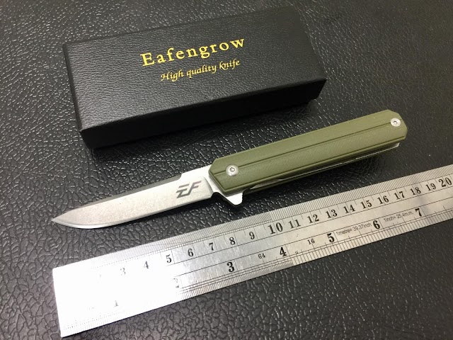 มีด Eafengrow รุ่น EF 63 ด้ามสีเขียวขี้ม้า