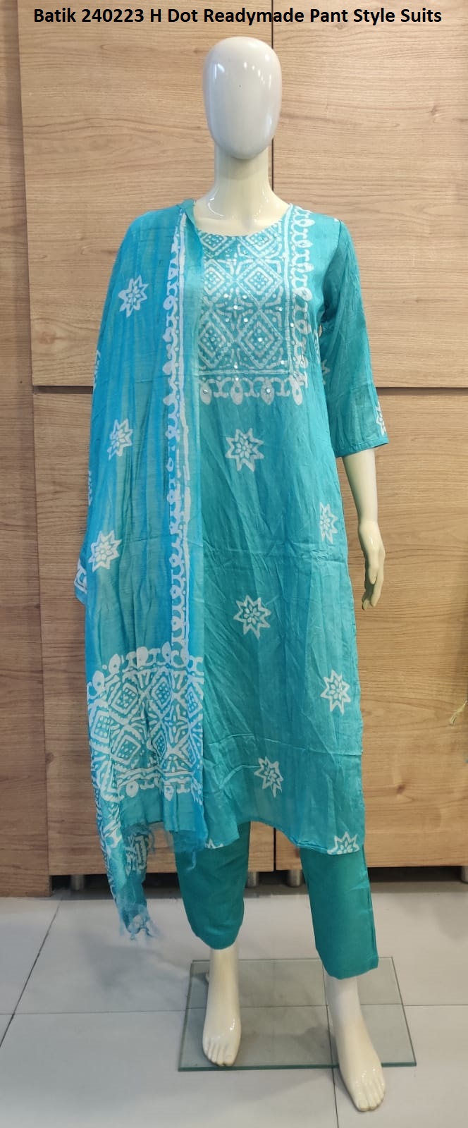 Buy Chanderi Printed Batik 240223 H Dot Readymade Pant Style