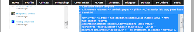 Cara Buat Menu Dropdown Melayang di Blog