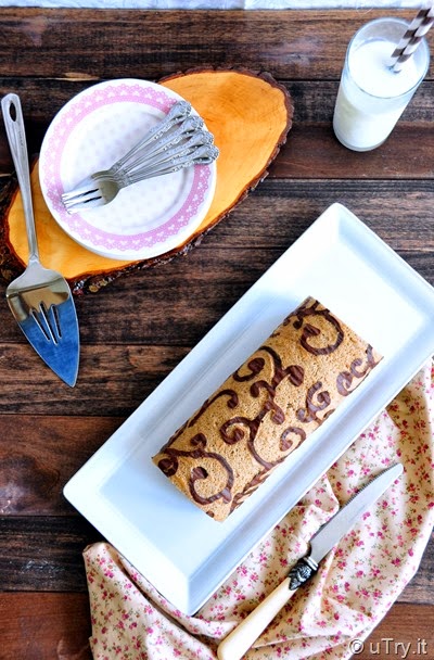 Decorated Coffee Swiss Roll with Step-by-Step Pictorial (彩繪咖啡瑞士卷)
