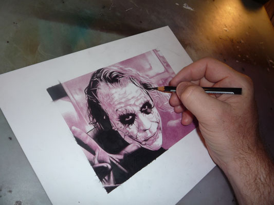 Heath Ledger, Joker Art by Jeff Lafferty