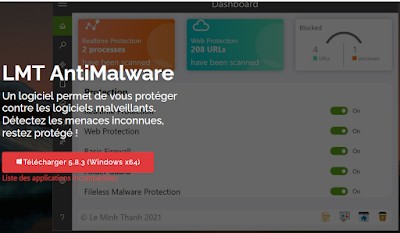 LMT AntiMalware est un logiciel gratuit