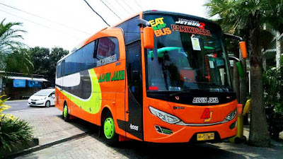 Bus Alvin jaya Jetbus 2 Orange Adiputro 